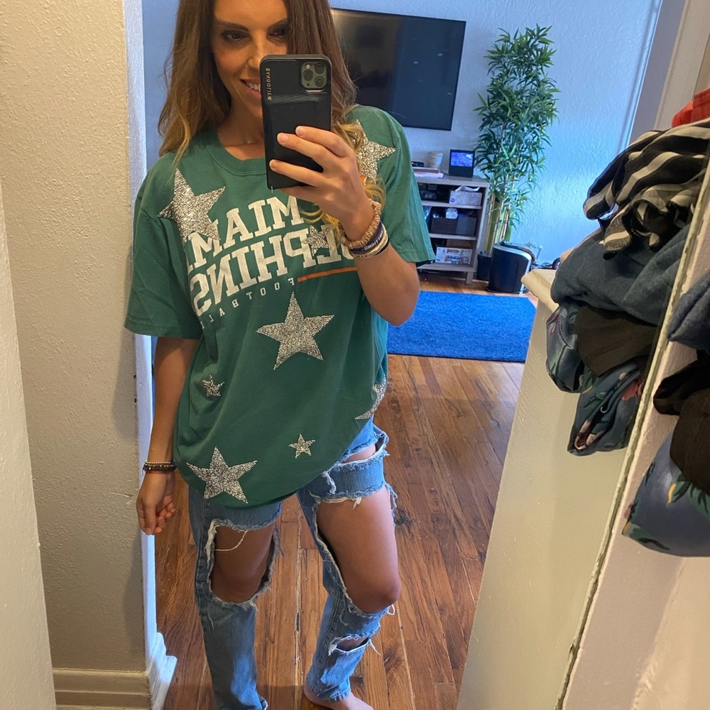 Vintage Oversized Miami Dolphins T- Shirt